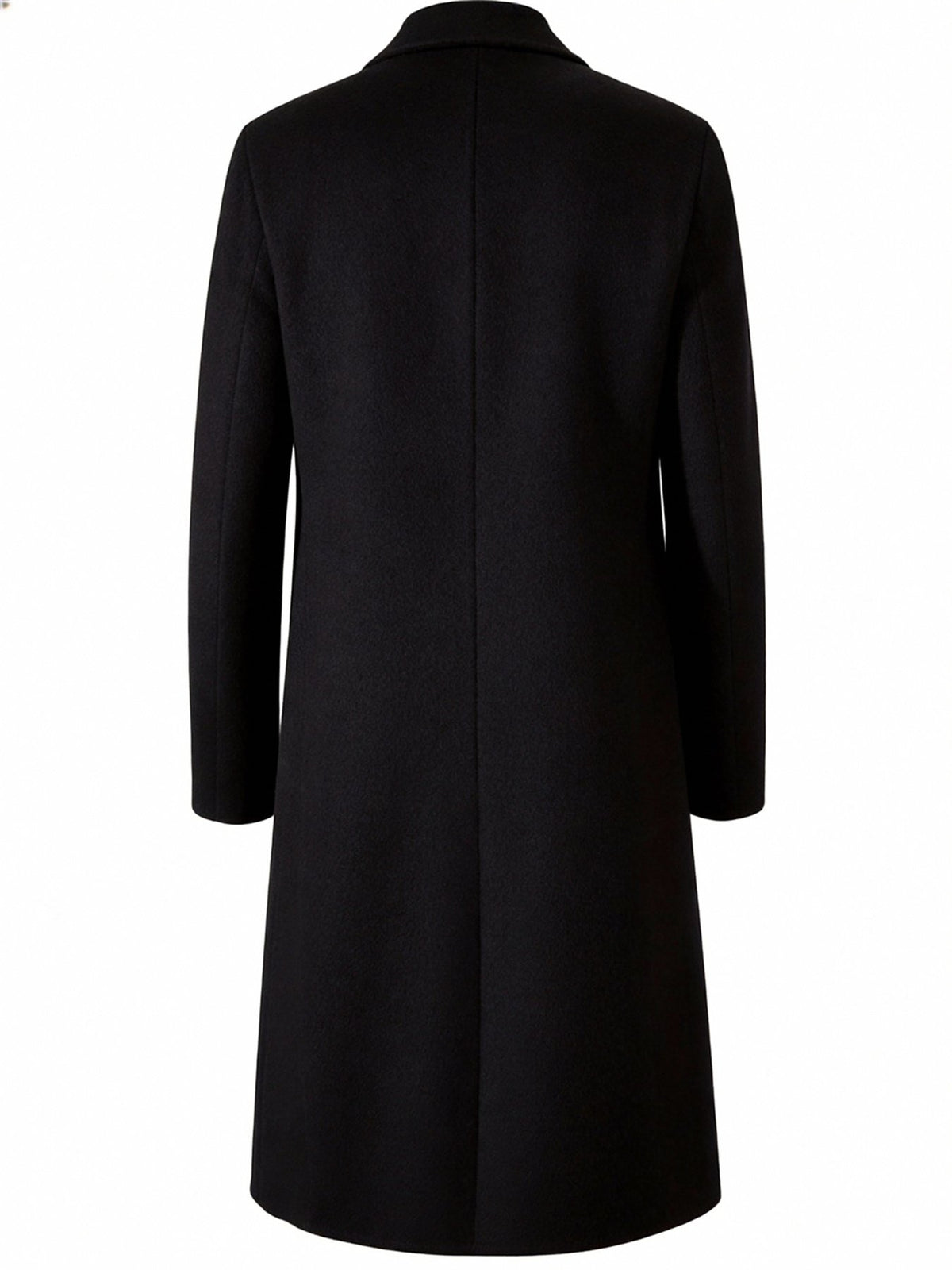 Men's long business trench coat styled with jeans for cold weather