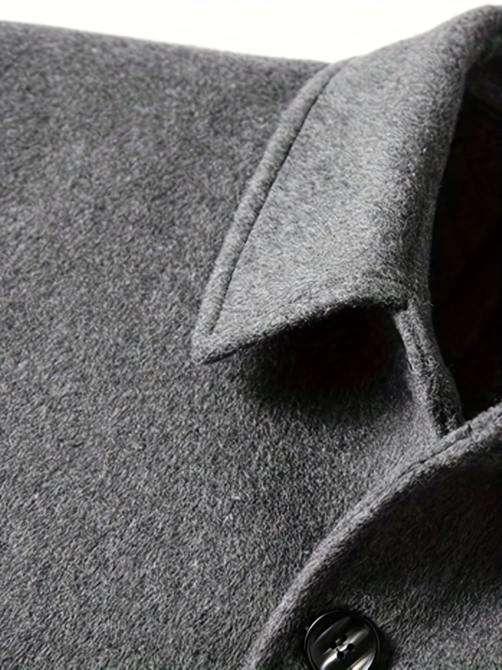 Men's wool blend tweed overcoat styled with jeans for cold weather