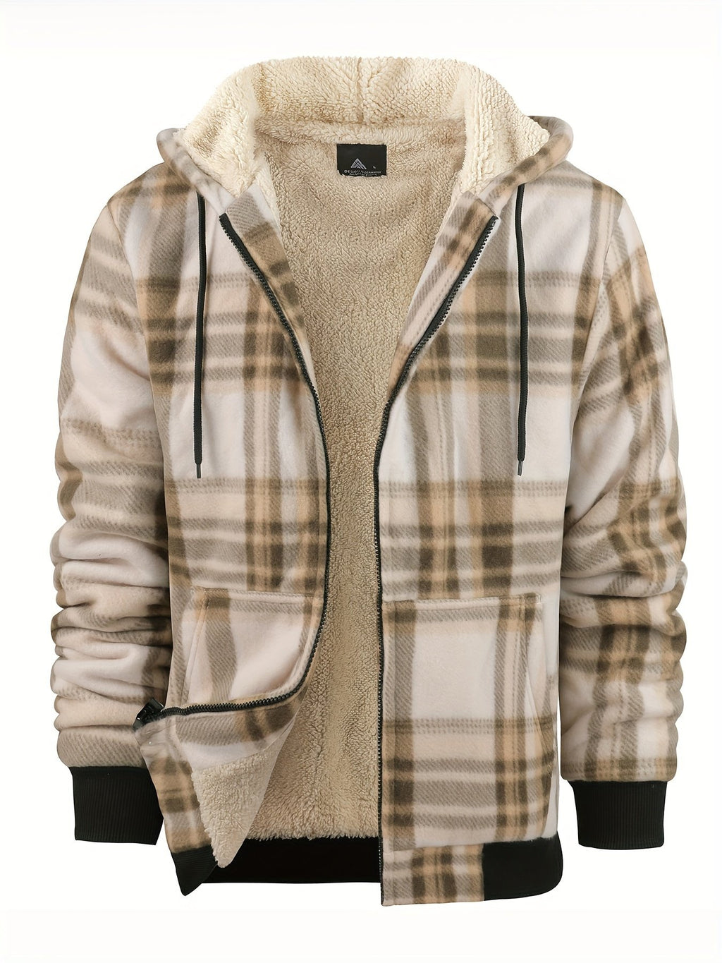 Men's cosy sherpa-lined plaid shirt jacket styled for UK, Australia and NZ winters