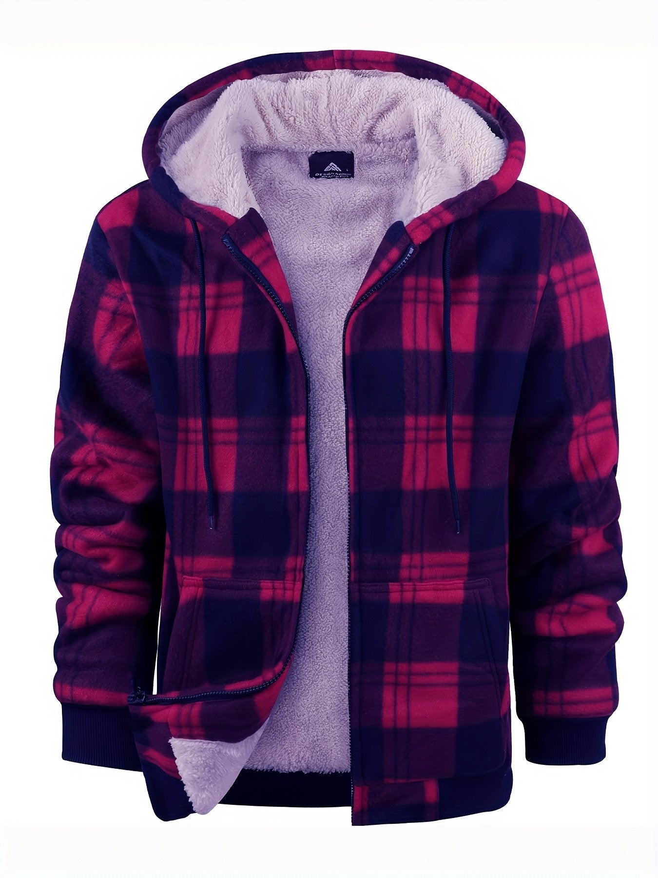 Back view of the men's sherpa fleece shacket