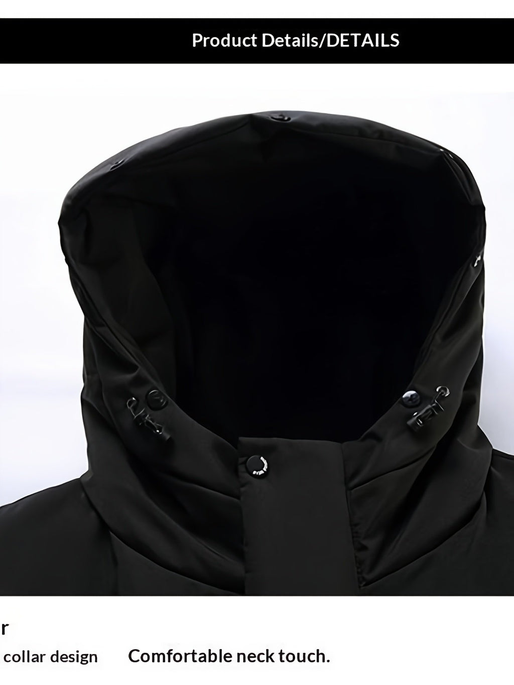 Men's padded hooded parka styled with jeans for cold weather