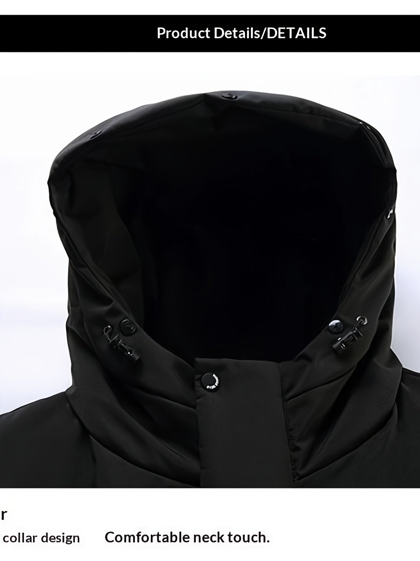 Men's padded hooded parka styled with jeans for cold weather