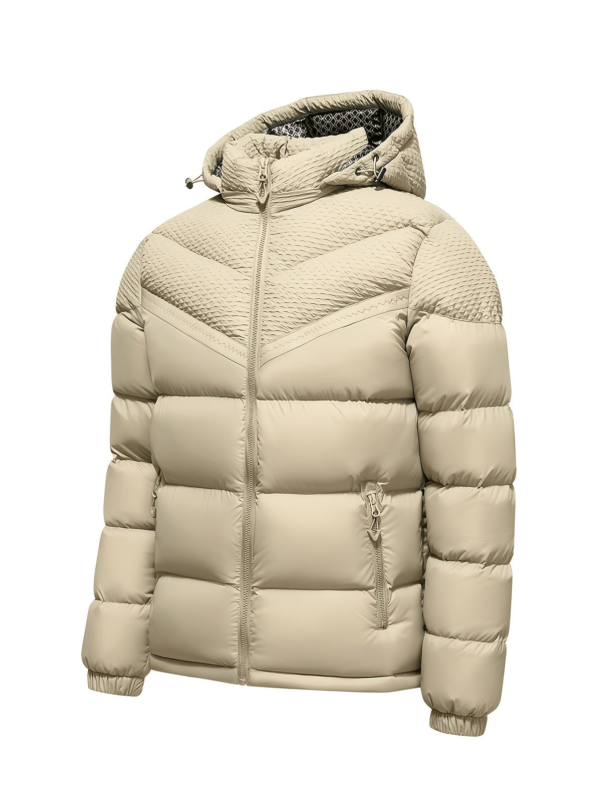Back view of the men's fleece-lined parka