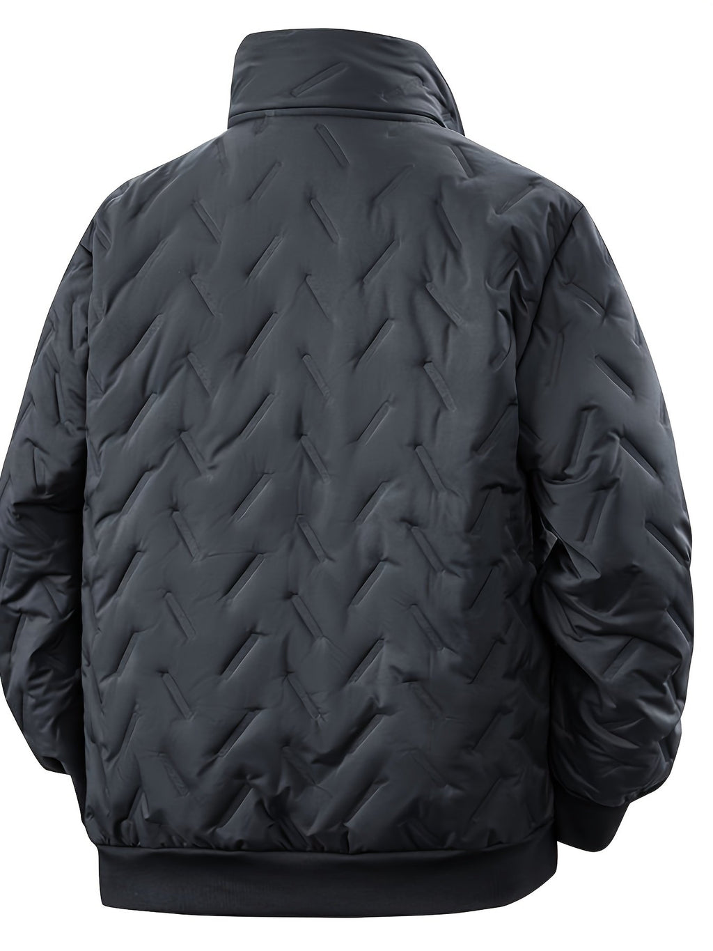 Side view of the men's thermal insulated jacket showing the fit