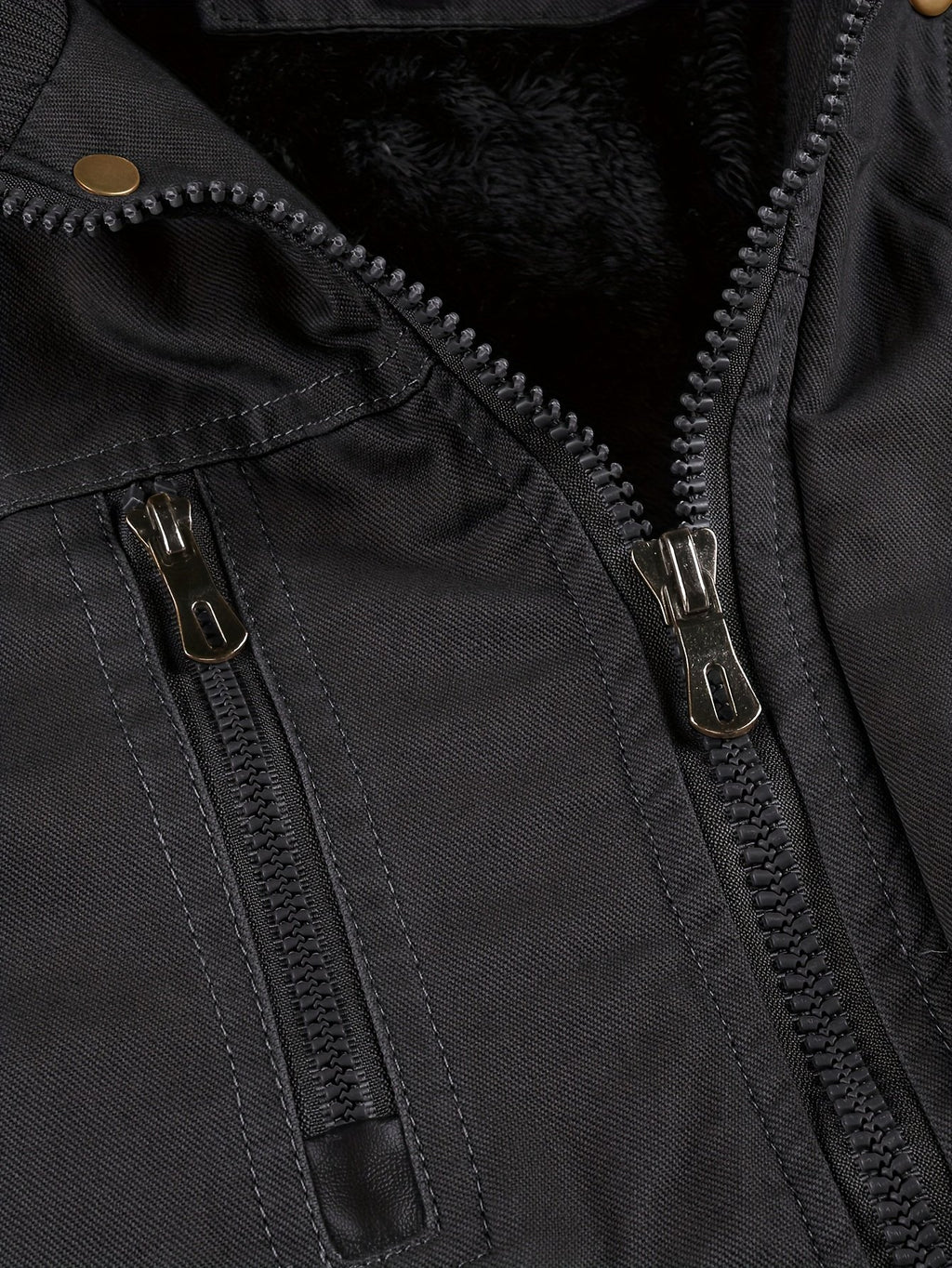 Men's vintage field jacket styled with jeans for cold weather