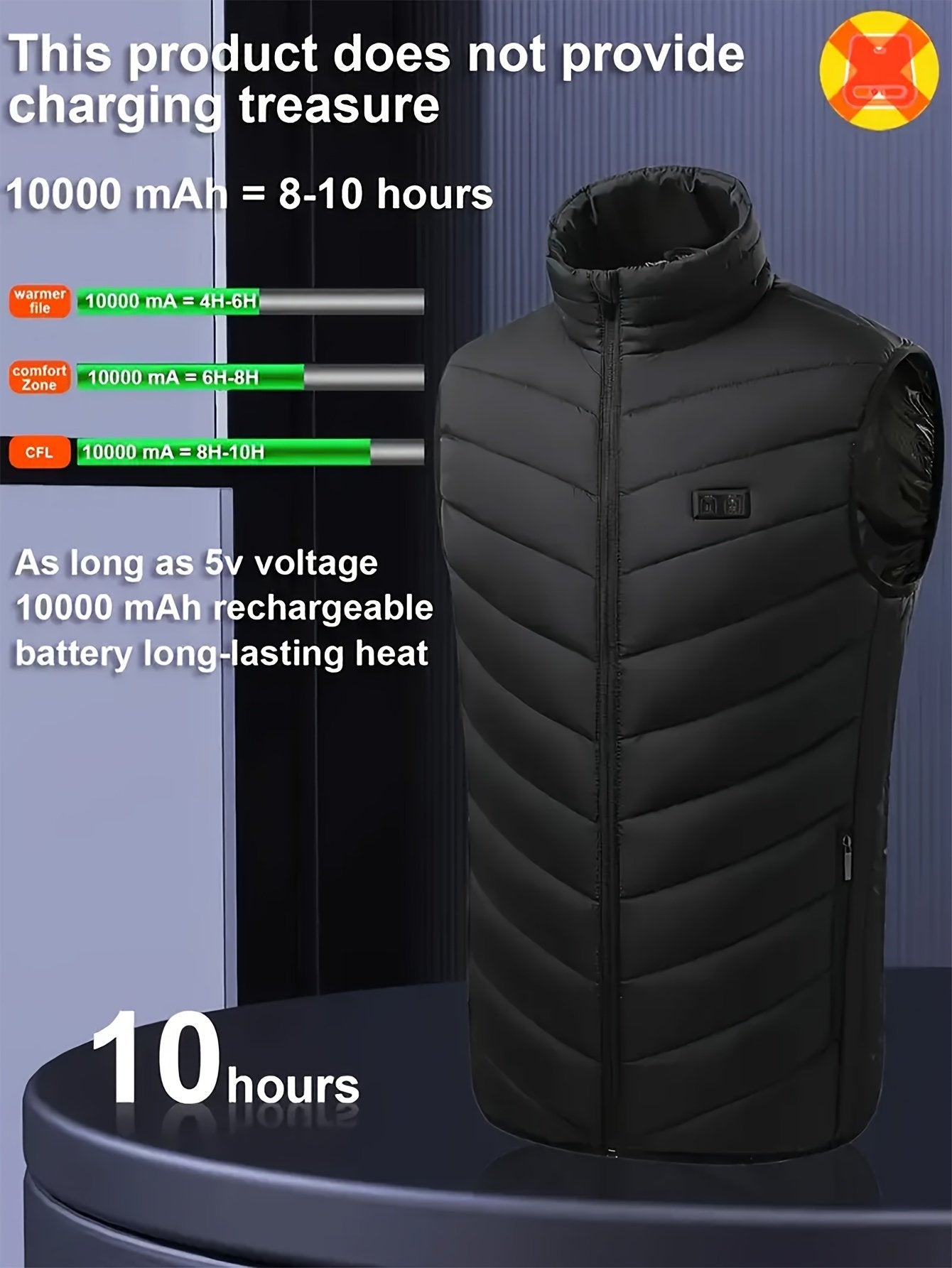 Close-up of heated stand collar on the Lupo Delle Alpi electric heated vest