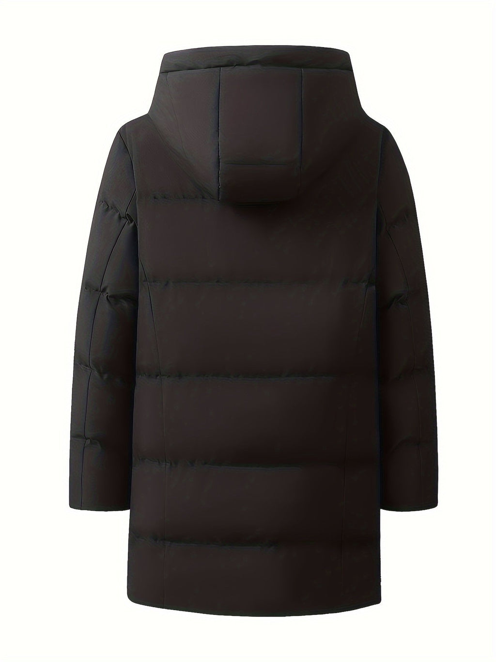 Back view of the men's long padded parka