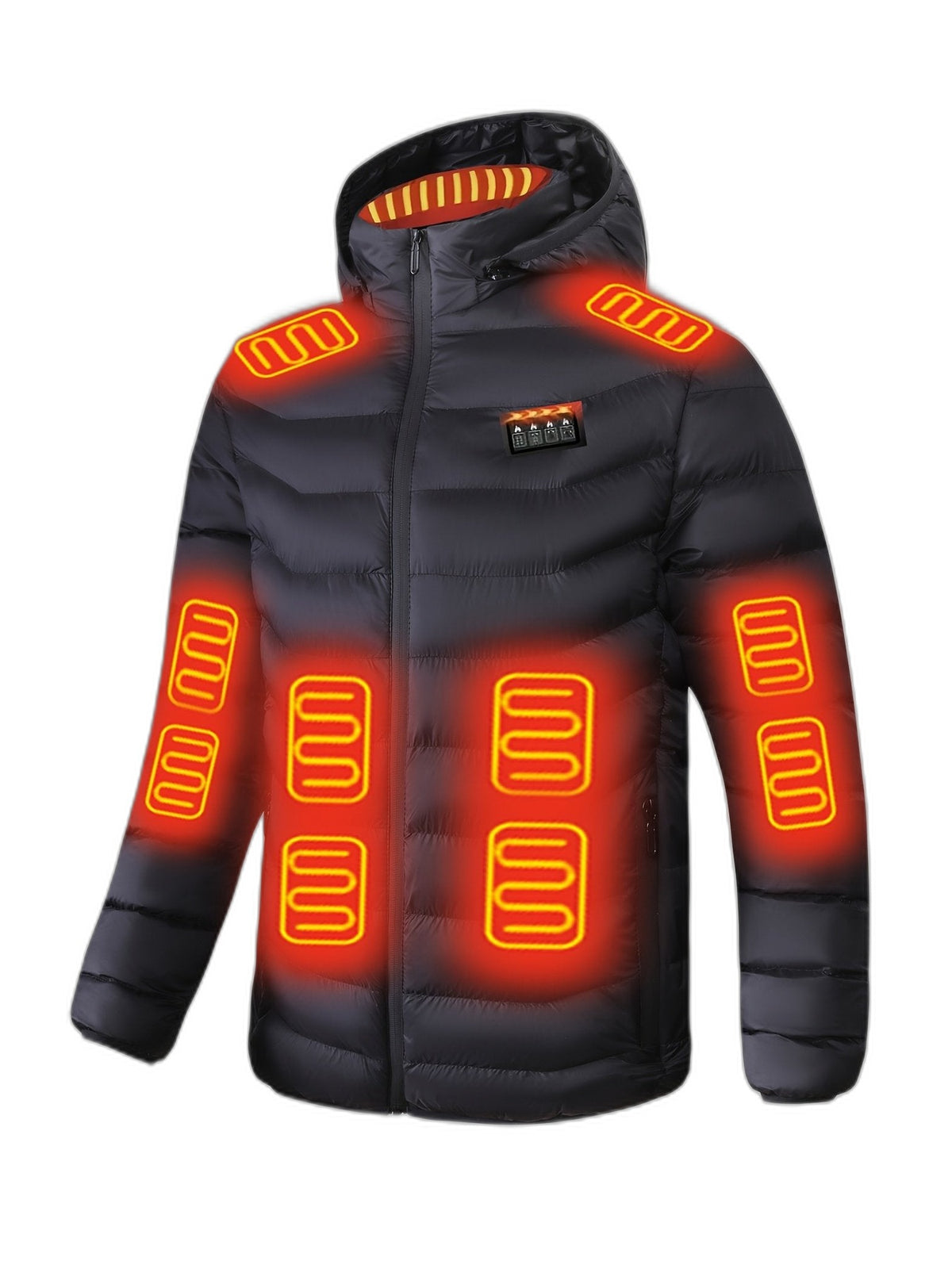 Men's Heated Jacket 21-Zone Smart Hooded Winter Coat