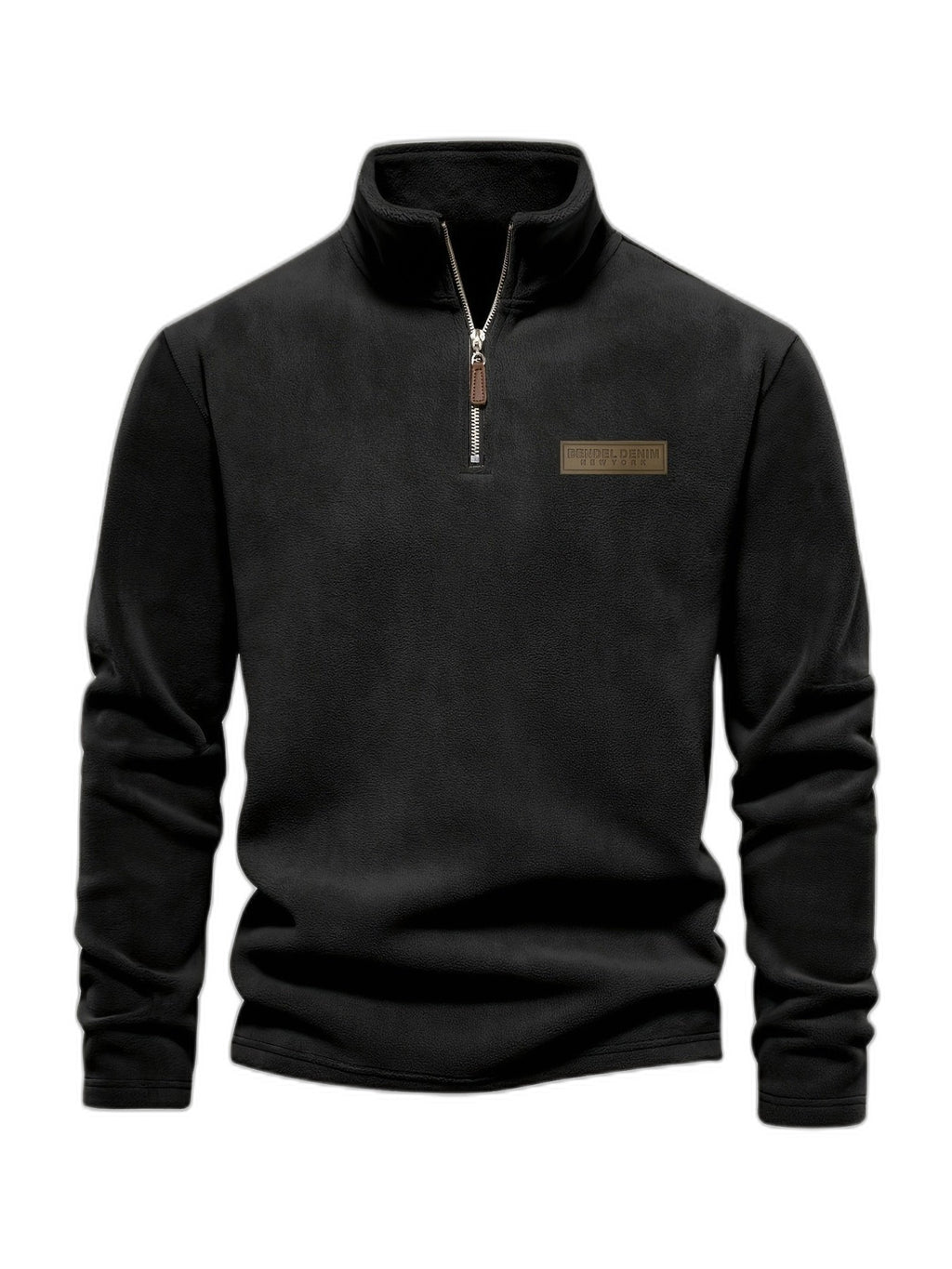 Men's Soft Fleece Pullover Stand-Collar Top