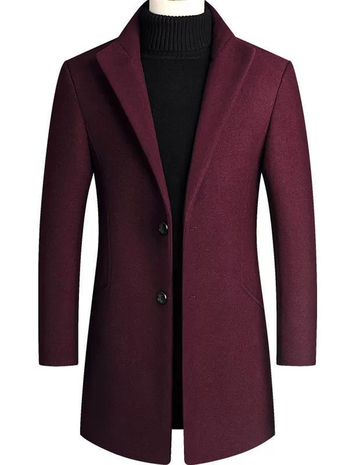Men's tweed overcoat styled with jeans for cold weather