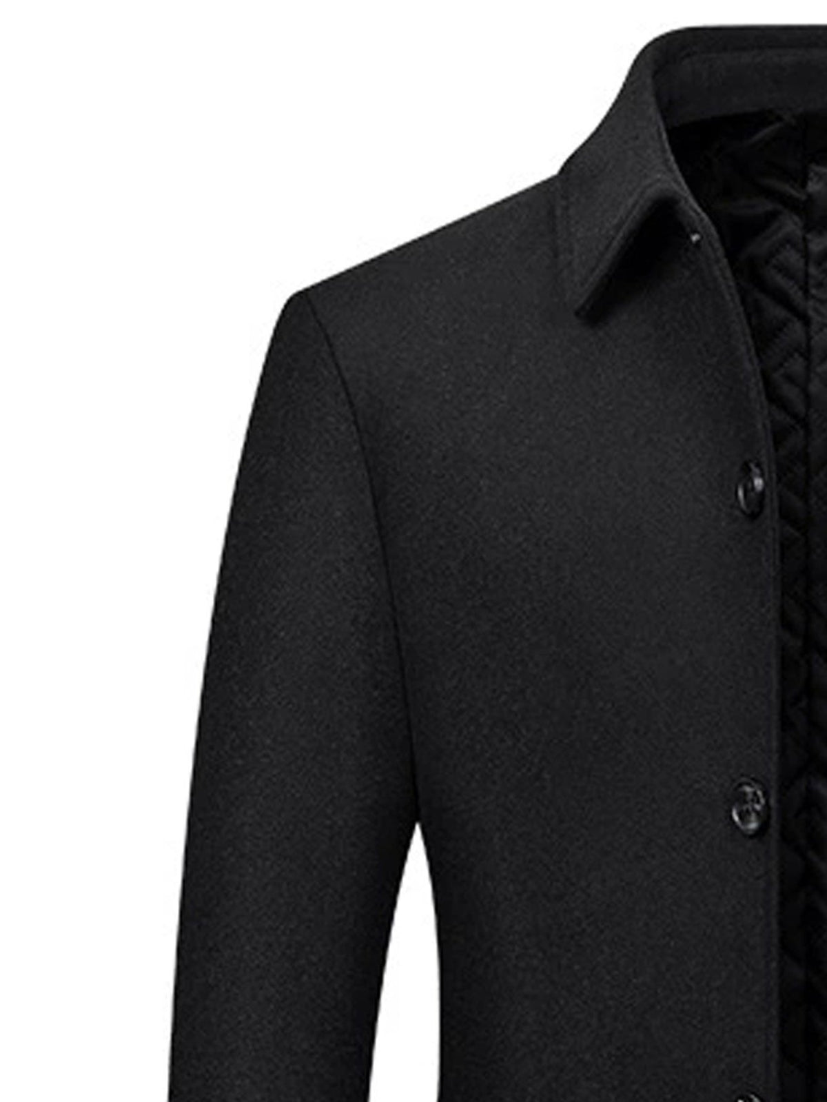 Men's wool blend overcoat styled with jeans for cold weather