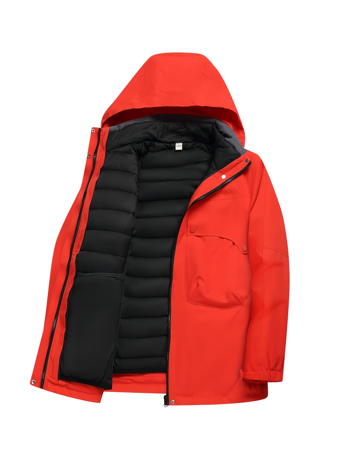 Side view of the men's 3-in-1 ski jacket showing the fit