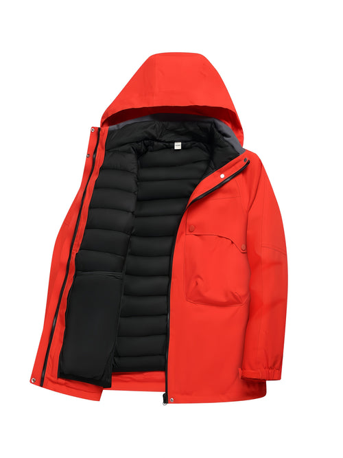 Side view of the men's 3-in-1 ski jacket showing the fit