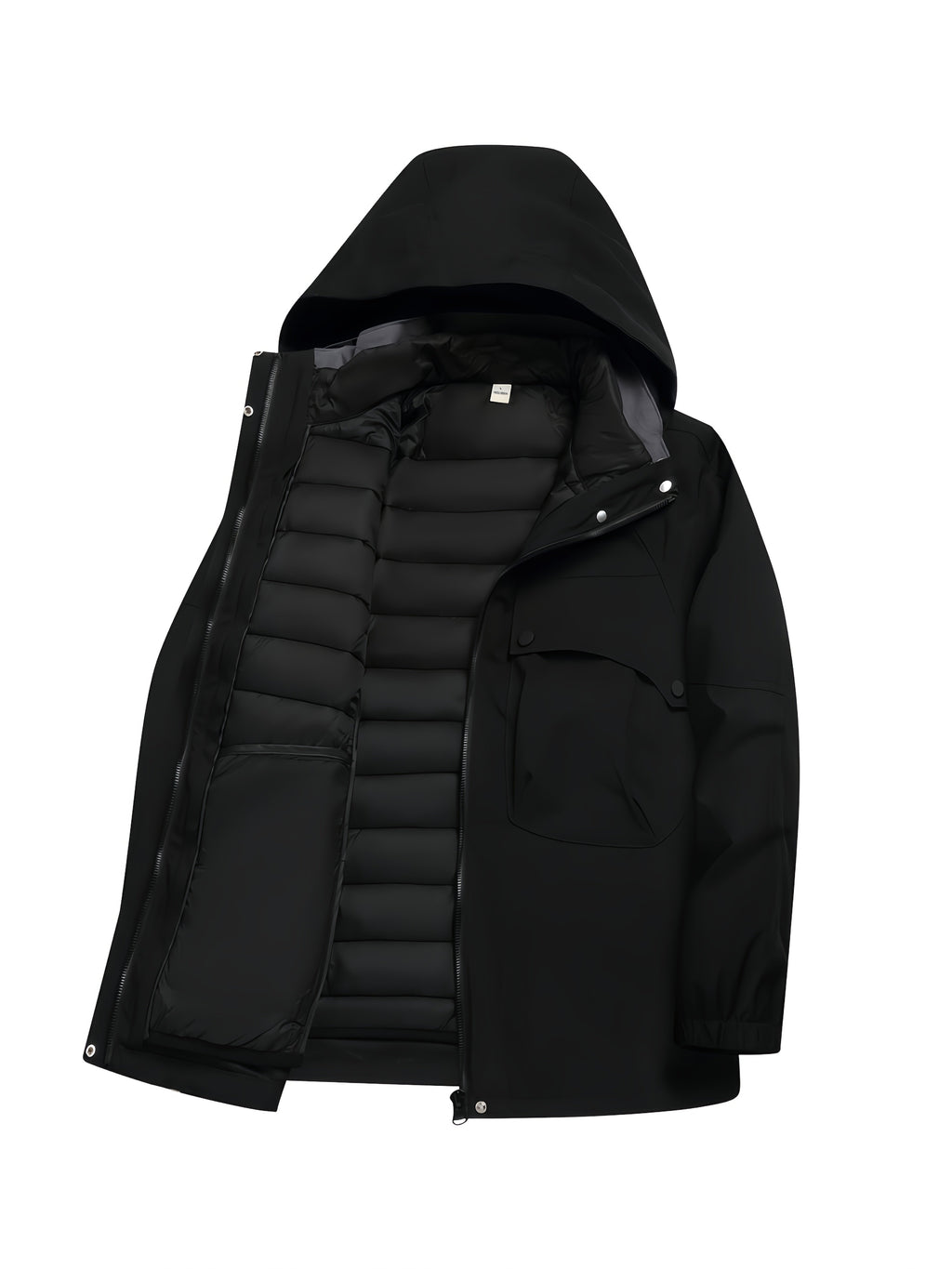 Back view of the men's 3-in-1 ski jacket
