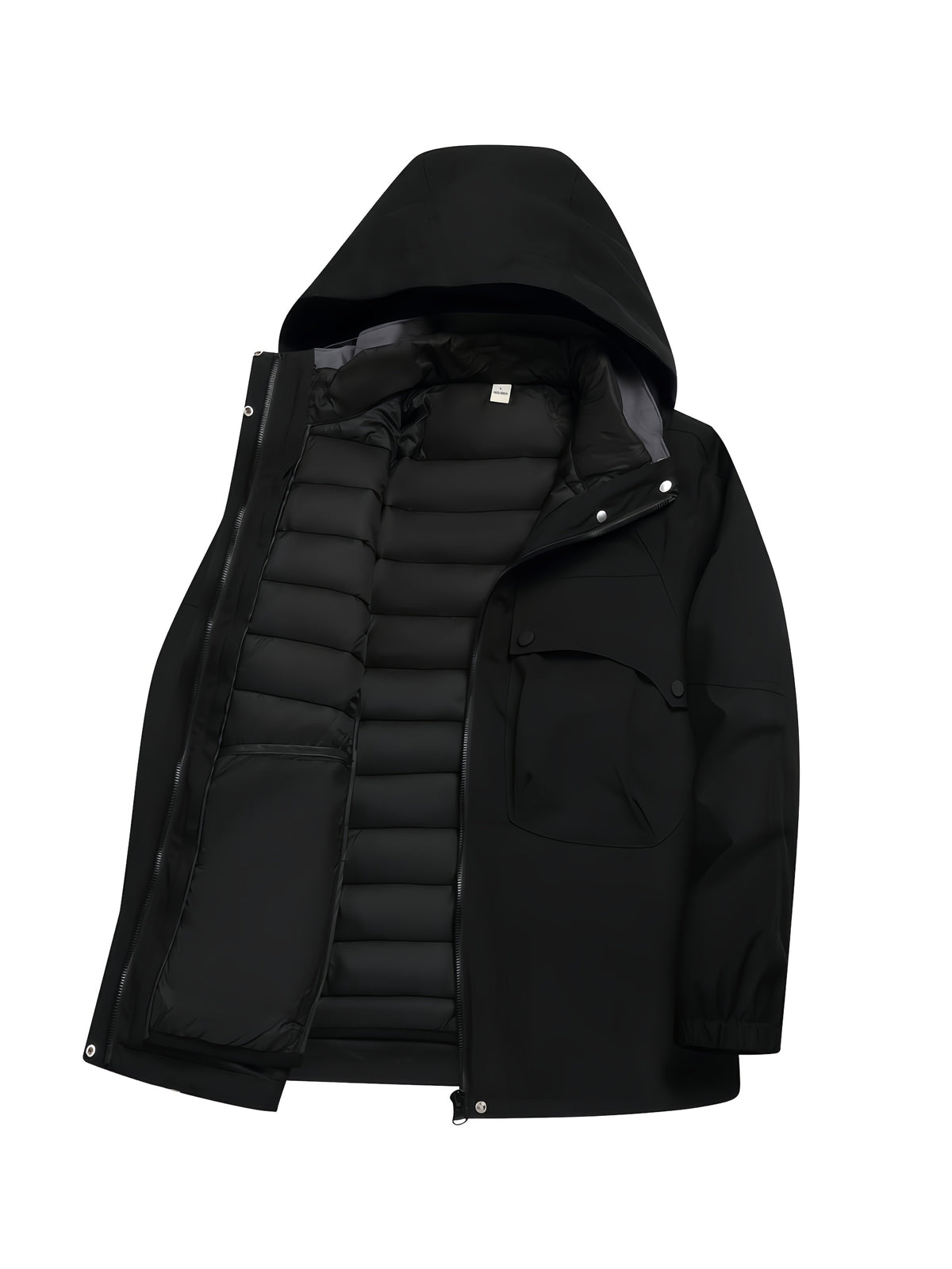 Back view of the men's 3-in-1 ski jacket