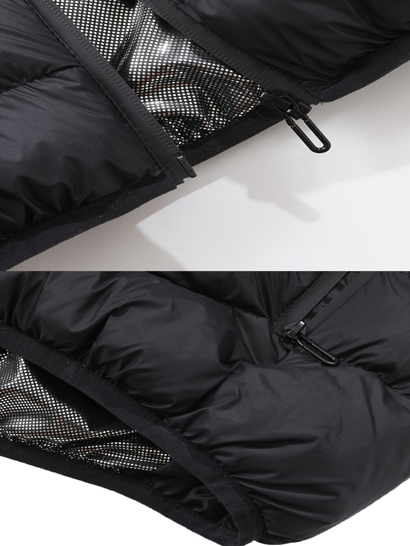 Back view of men's smart heated hooded jacket - image 5
