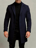 Pocket detail on the men's smart trench coat