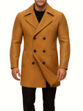 Pocket detail on the men's double-breasted trench coat