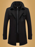 Pocket detail on the men's slim tweed coat