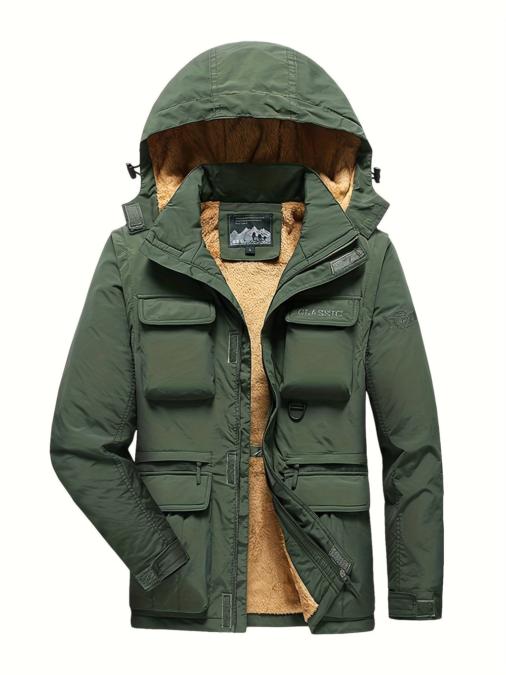 Men's fleece-lined gilet jacket styled with jeans for cold weather