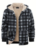 Pocket detail on the men's sherpa fleece shacket