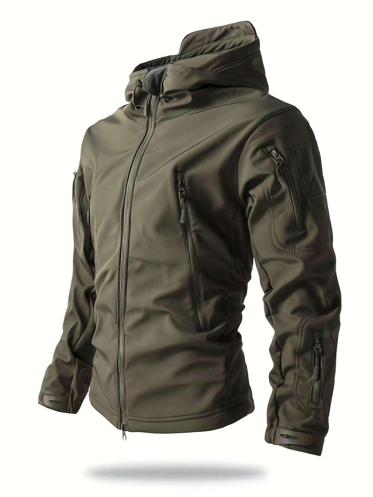 Inner lining of the men's softshell hooded jacket