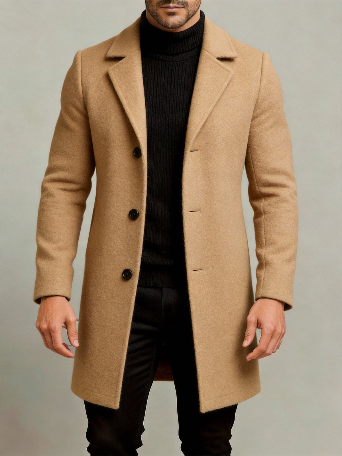 Inner lining of the men's smart trench coat